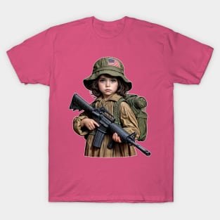 The Little Girl and a Toy Gun T-Shirt